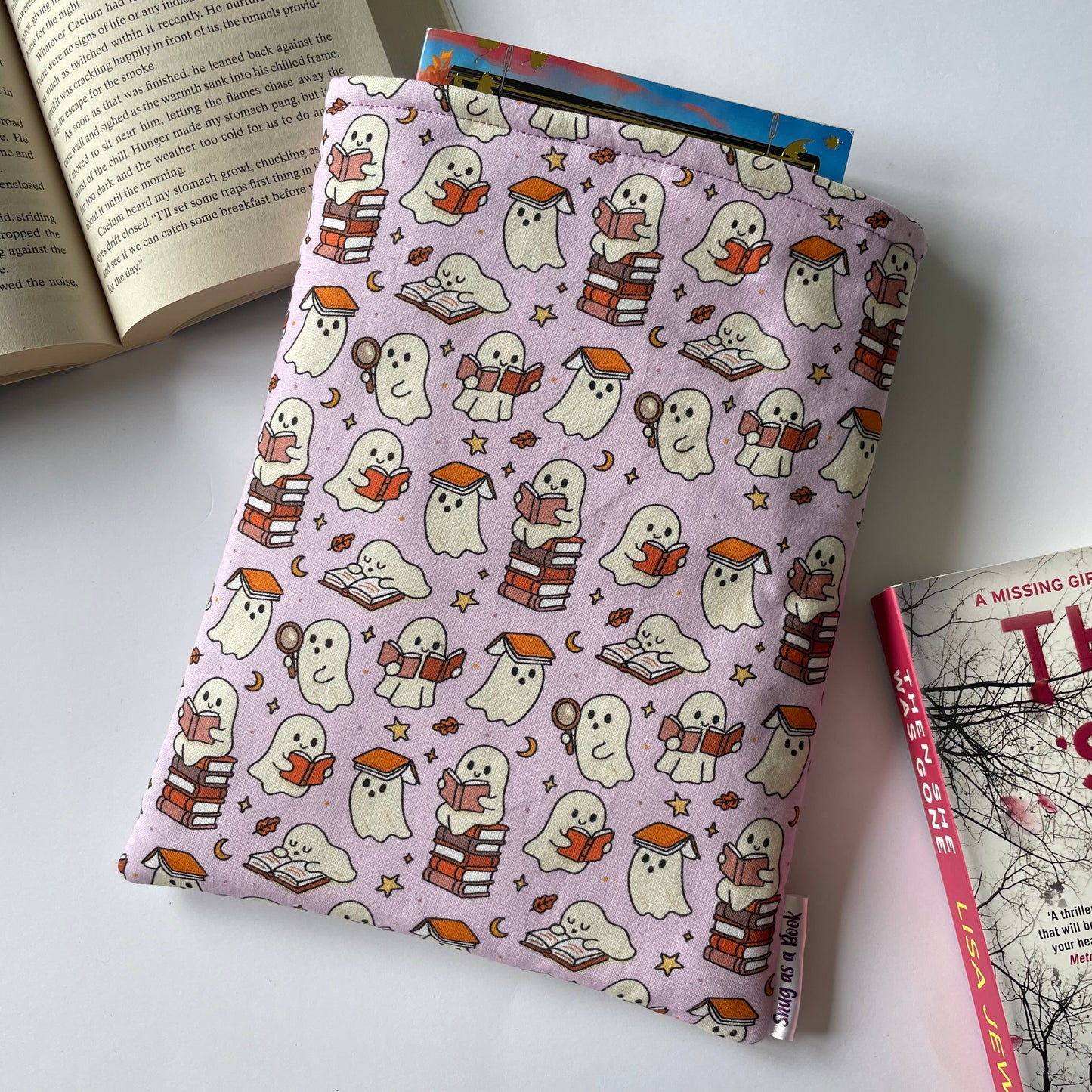 Purple Ghost Book Sleeve