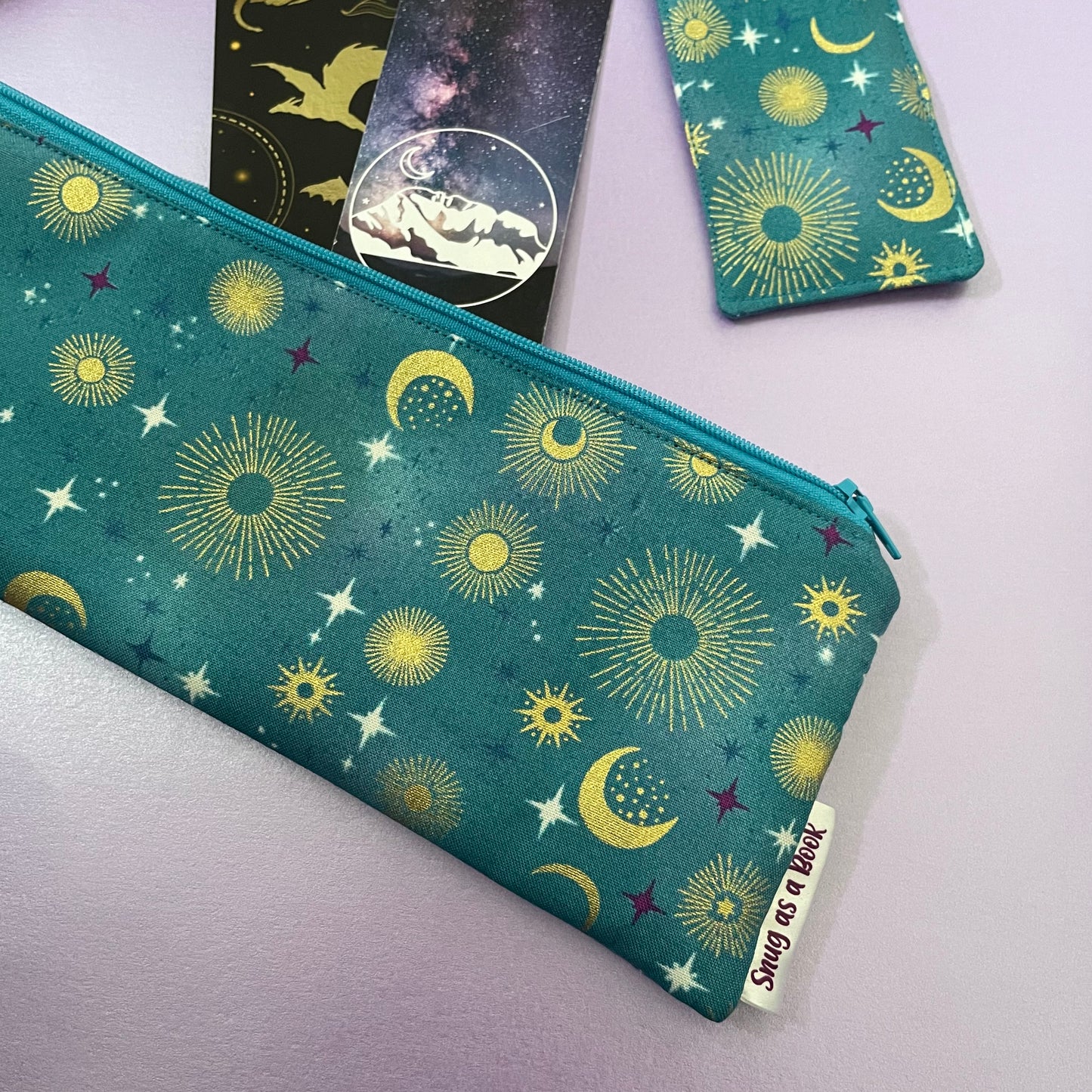Blue Lunar Bookmark Case