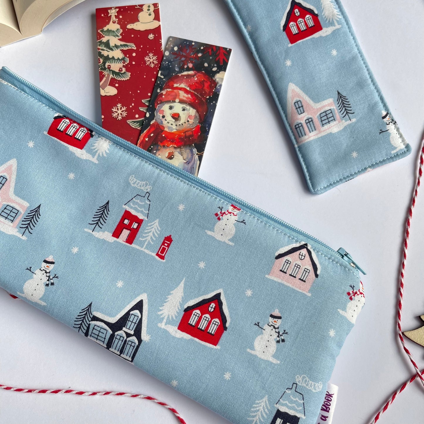 Christmas Village Bookmark Case