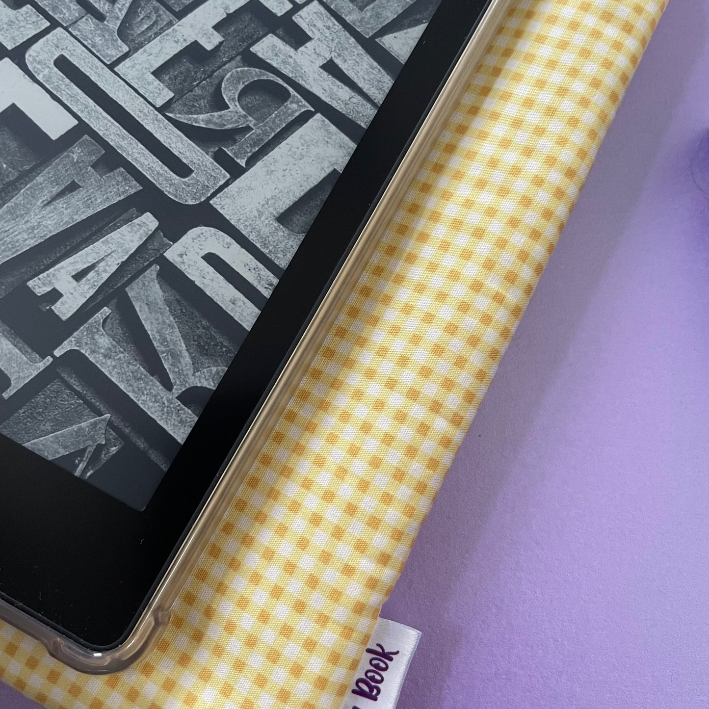 Yellow Gingham Kindle Sleeve