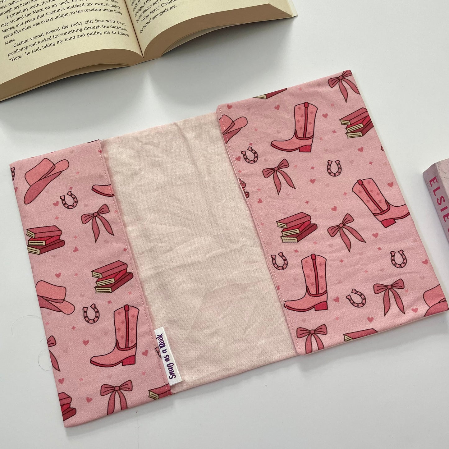 Cowboy Romance Fabric Dust Jacket