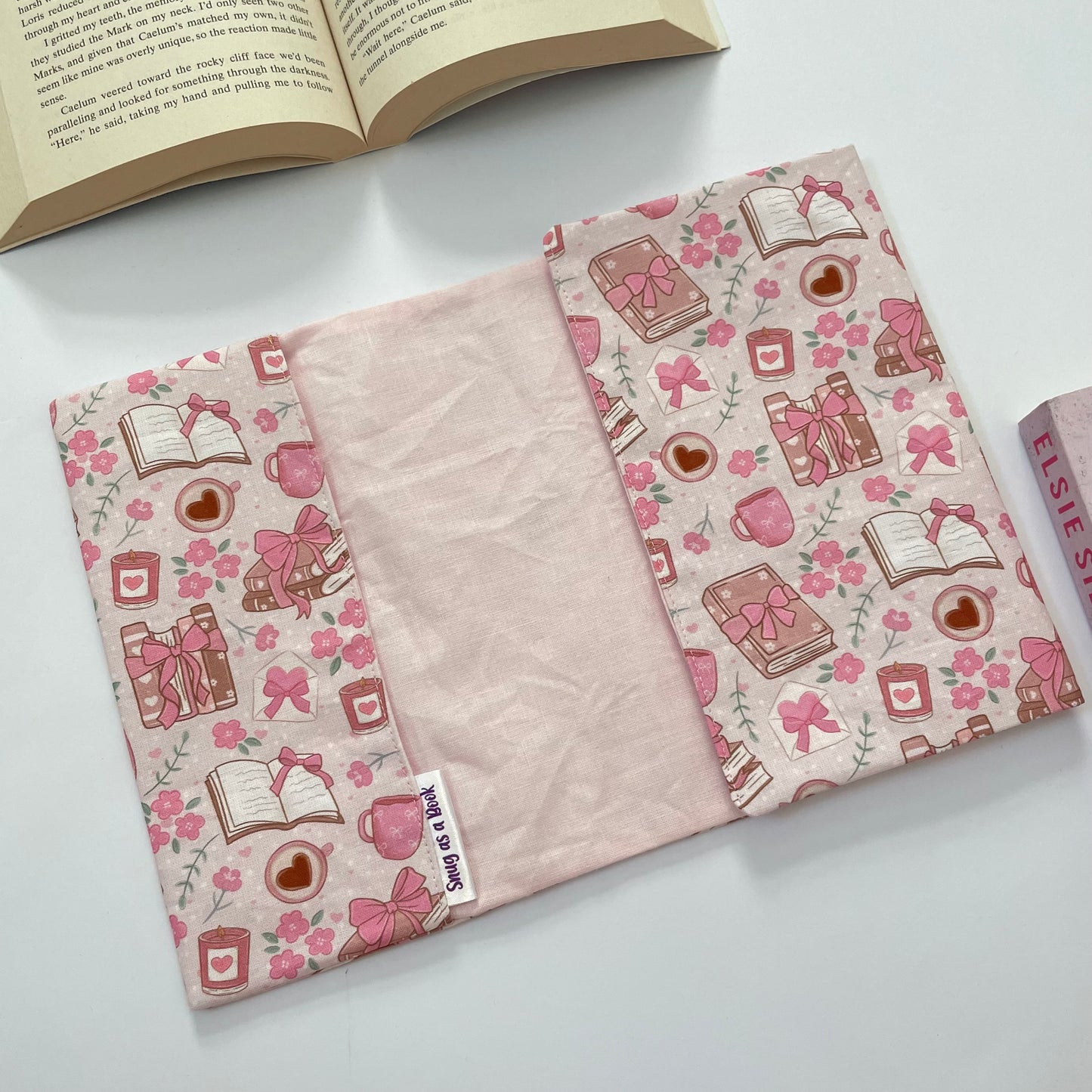 Books and Bows Fabric Dust Jacket
