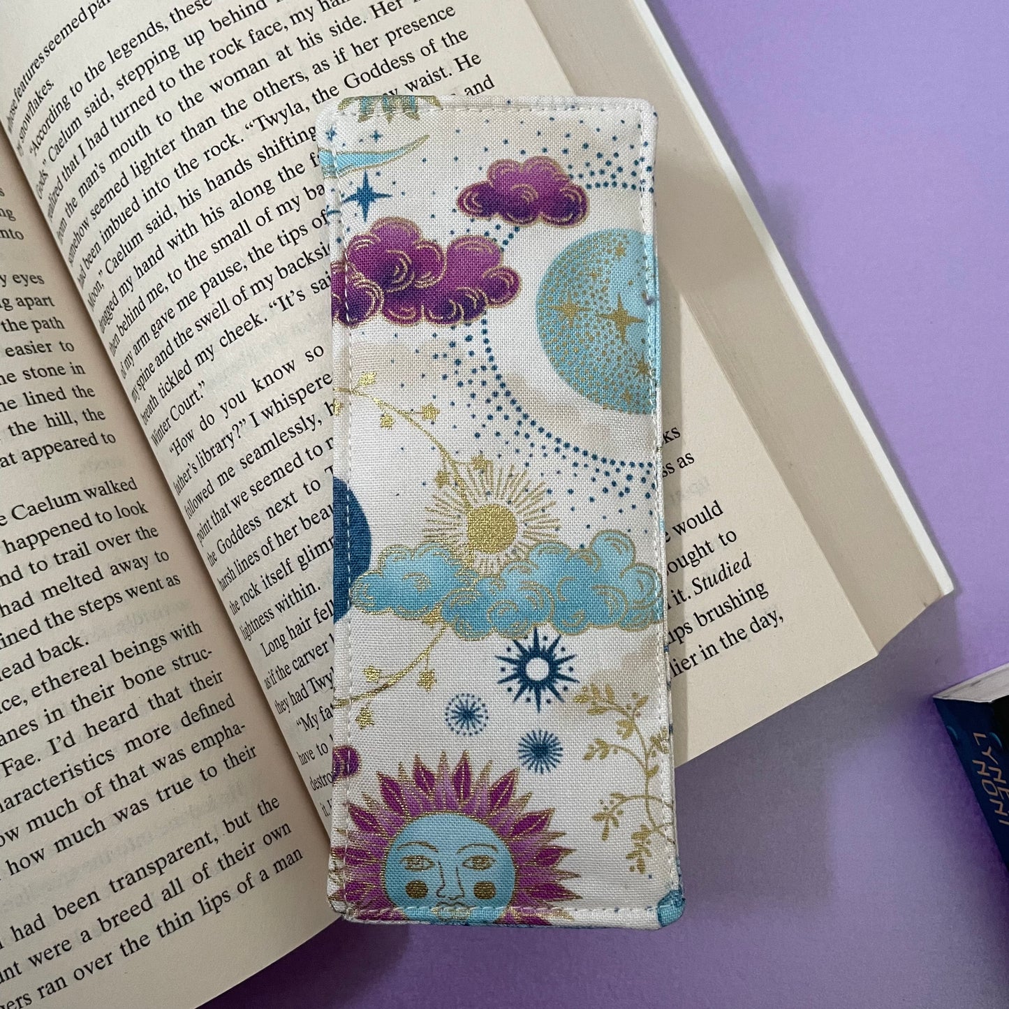 Cosmos Fabric Bookmark