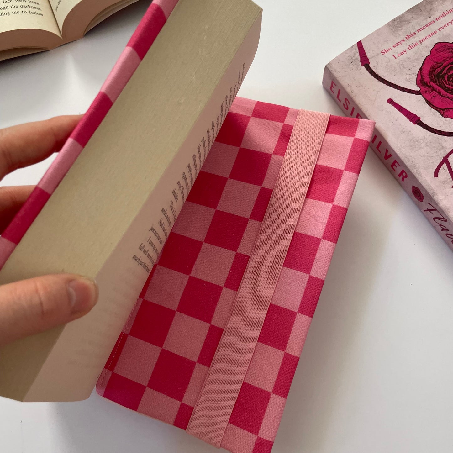 Checked Fabric Dust Jacket