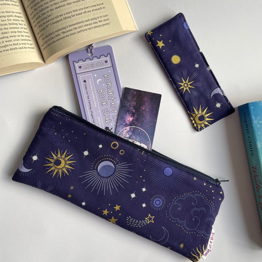 Blue Celestial Bookmark Case