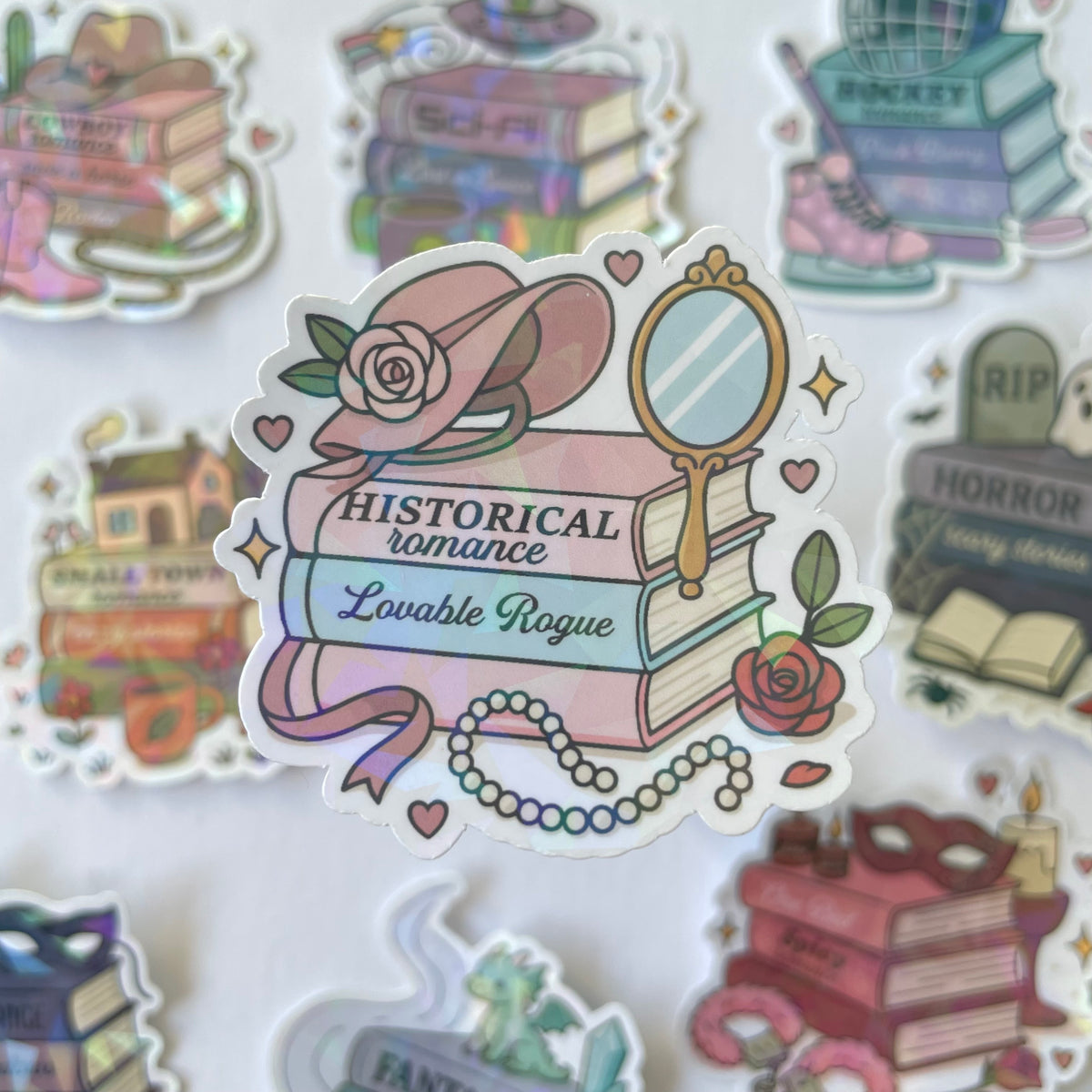 Book Stack Genre Stickers