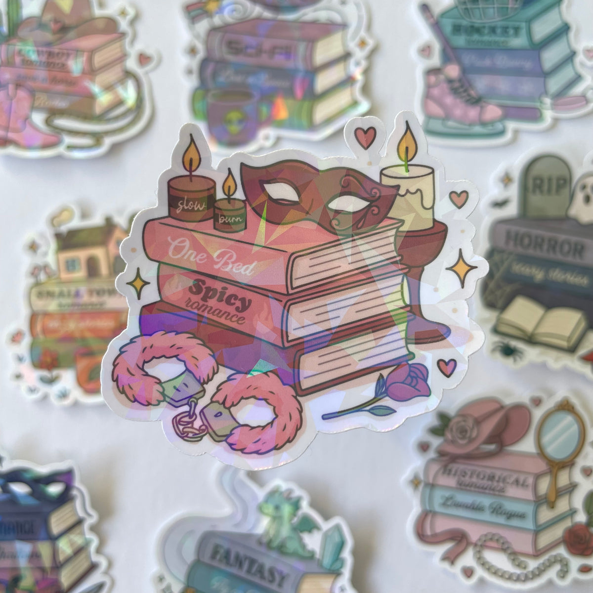 Book Stack Genre Stickers
