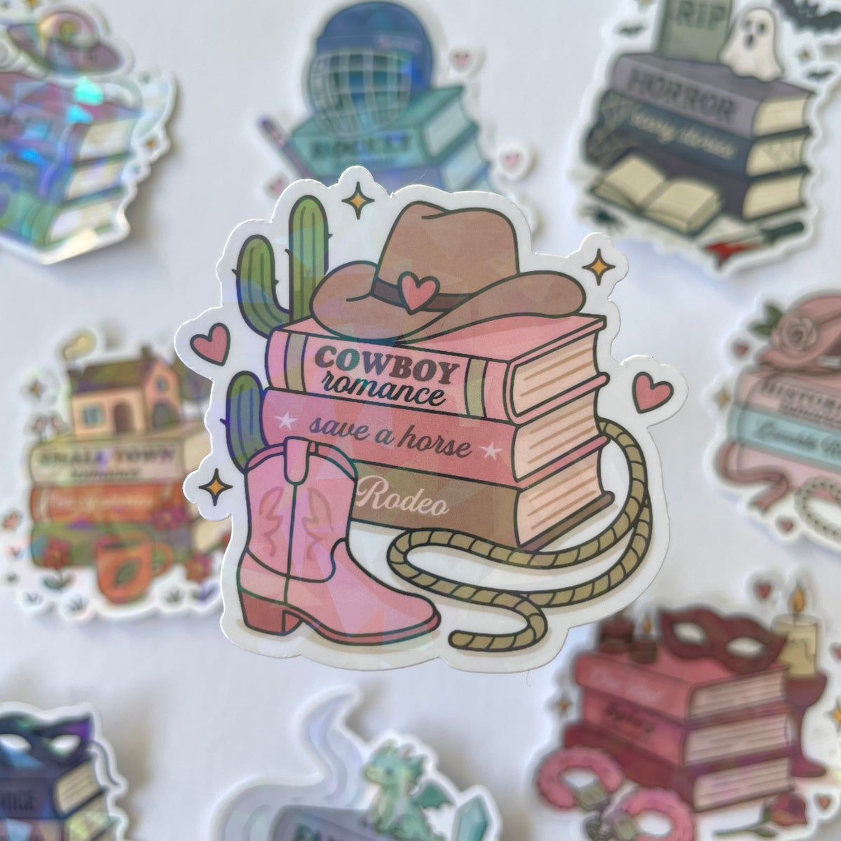 Book Stack Genre Stickers