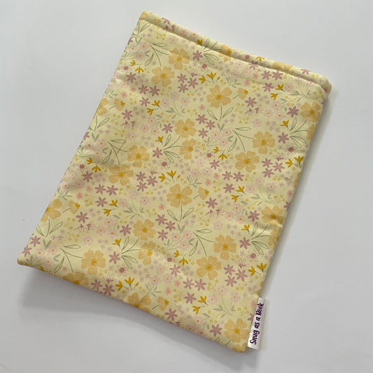 Yellow Floral Book Sleeve