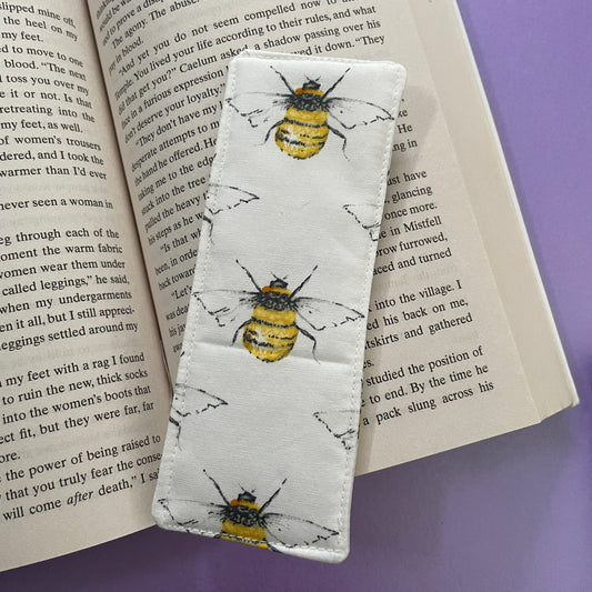 Bumblebee Print Fabric Bookmark