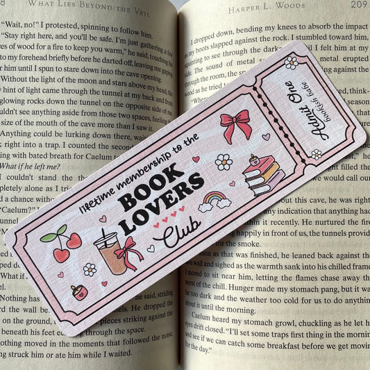 Book Lovers Book Club Bookmark