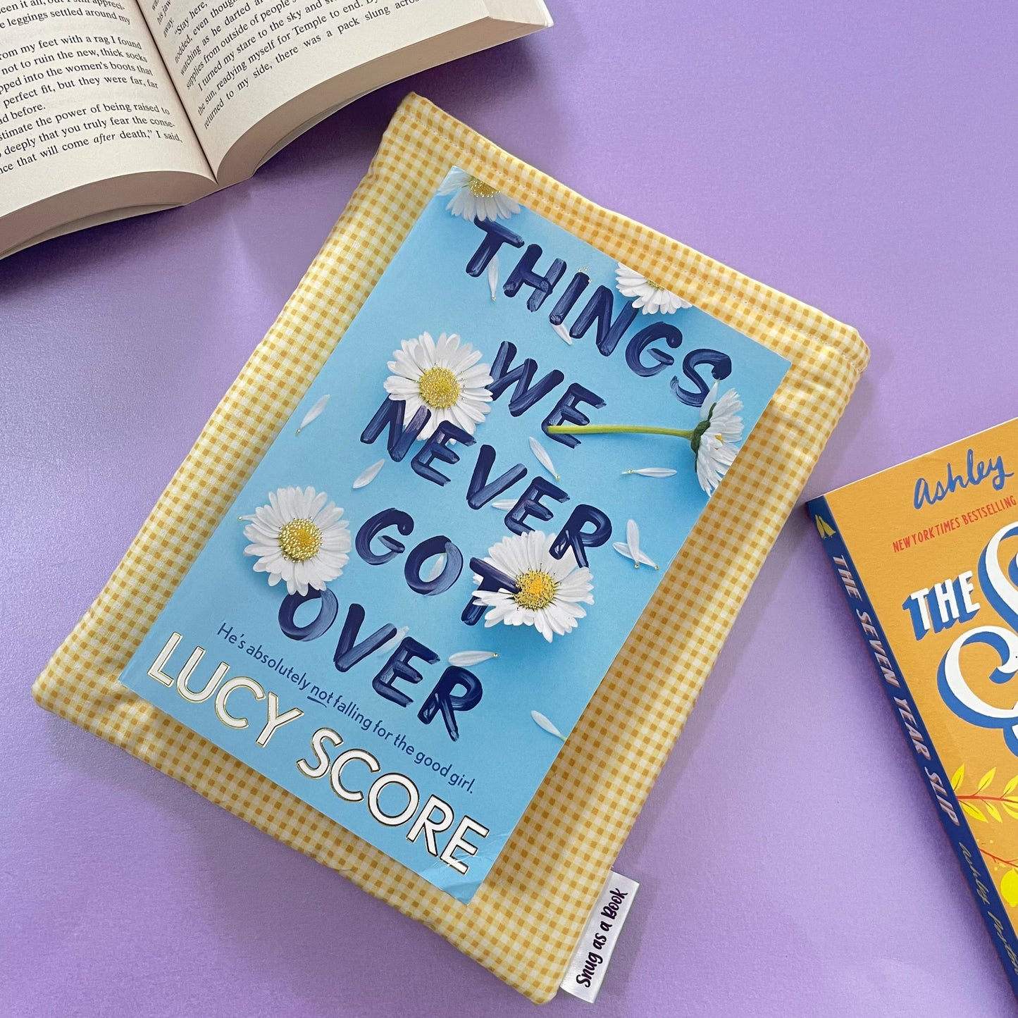 Yellow Gingham Book Sleeve