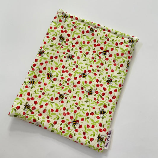 Strawberry Bee Book Sleeve