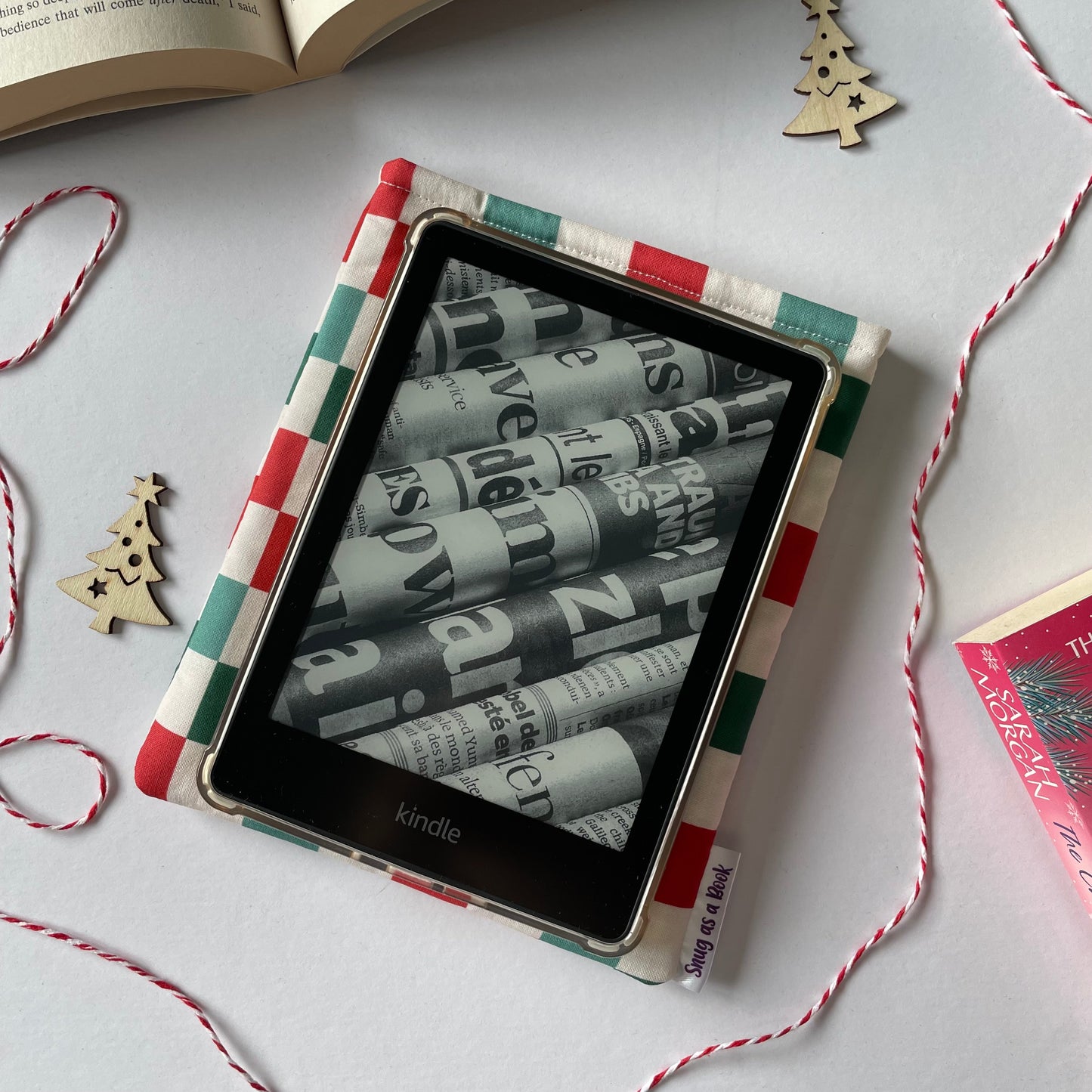 Christmas Check Kindle Sleeve
