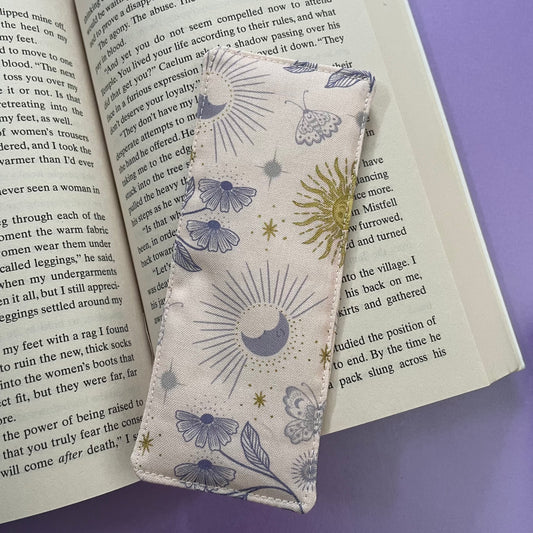 Celestial Spring Print Fabric Bookmark