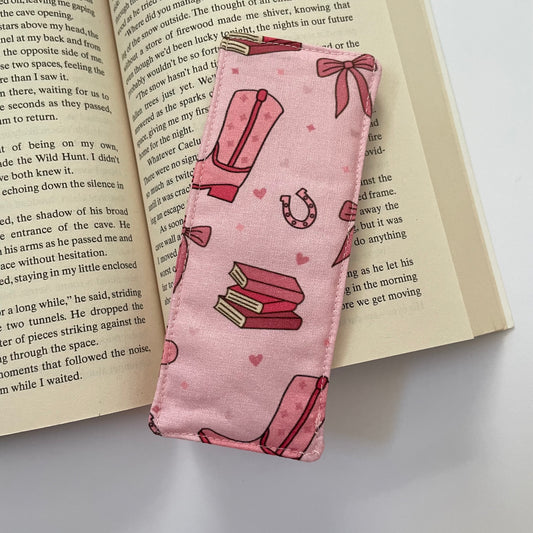 Cowboy Romance Fabric Bookmark