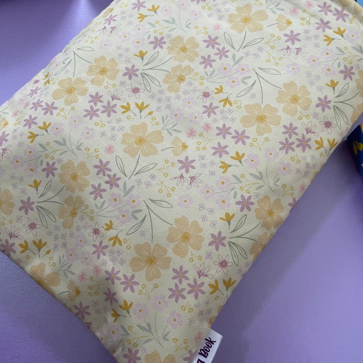 Yellow Floral Book Sleeve