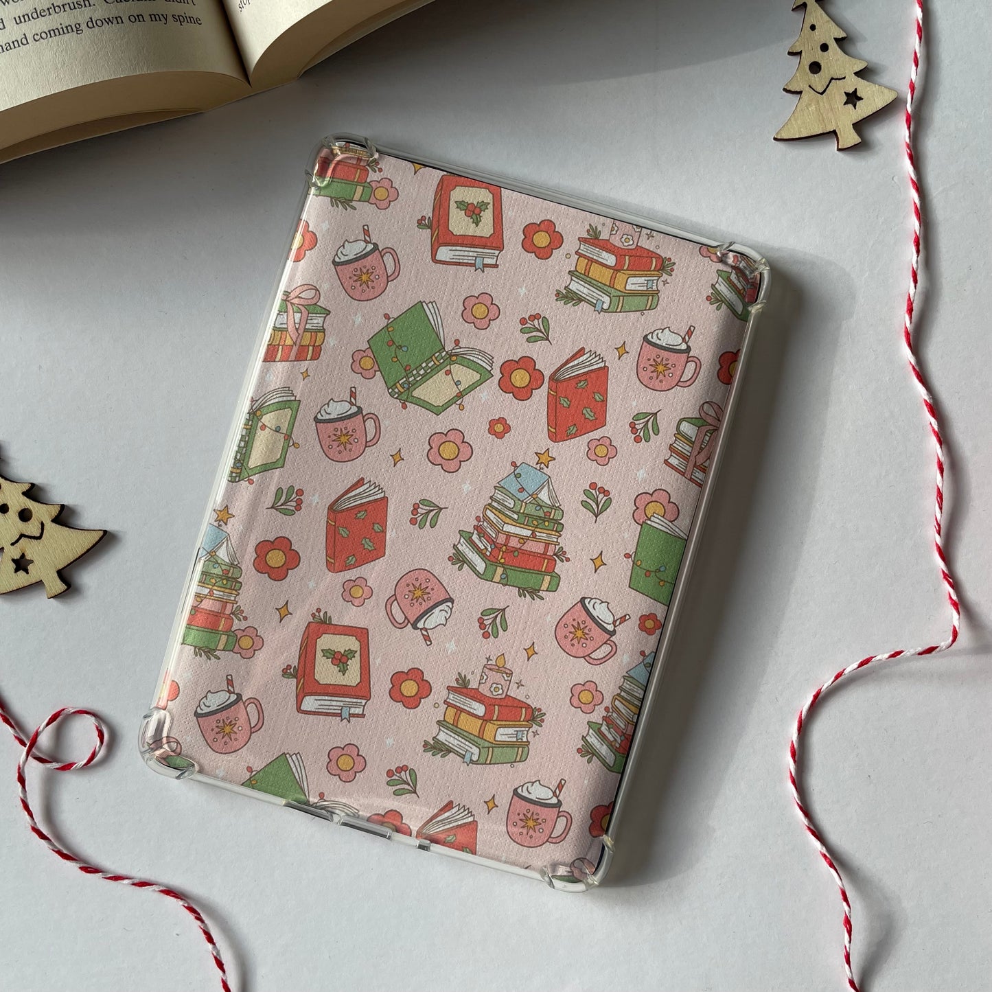 Pink Christmas Kindle Paperwhite Insert
