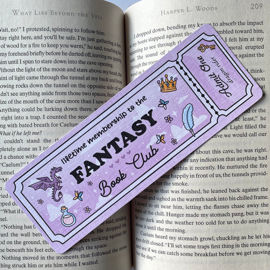 Fantasy Book Club Bookmark