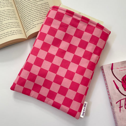 Checked Book Sleeve