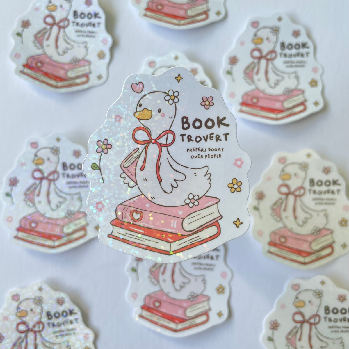 Booktrovert Goose Sticker
