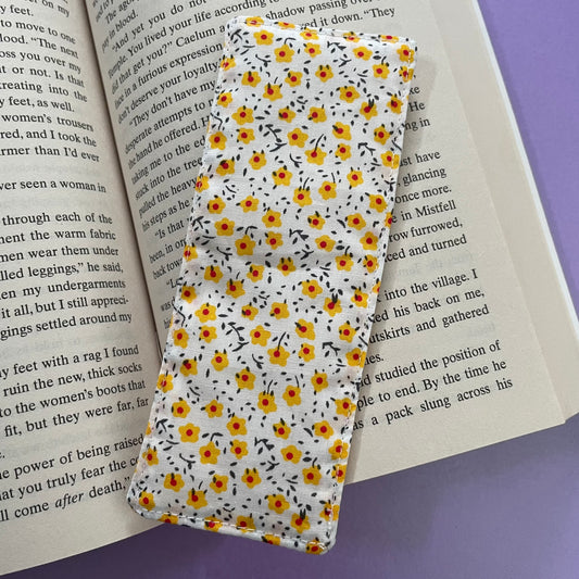Tiny Flowers Print Fabric Bookmark