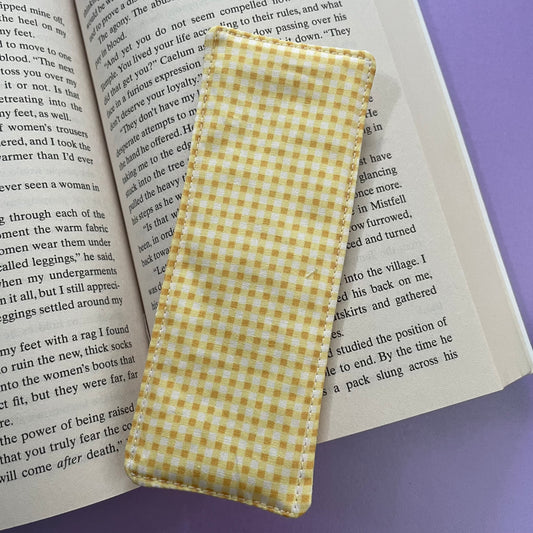 Gingham Print Fabric Bookmark