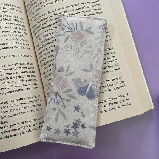 Butterfly Print Fabric Bookmark