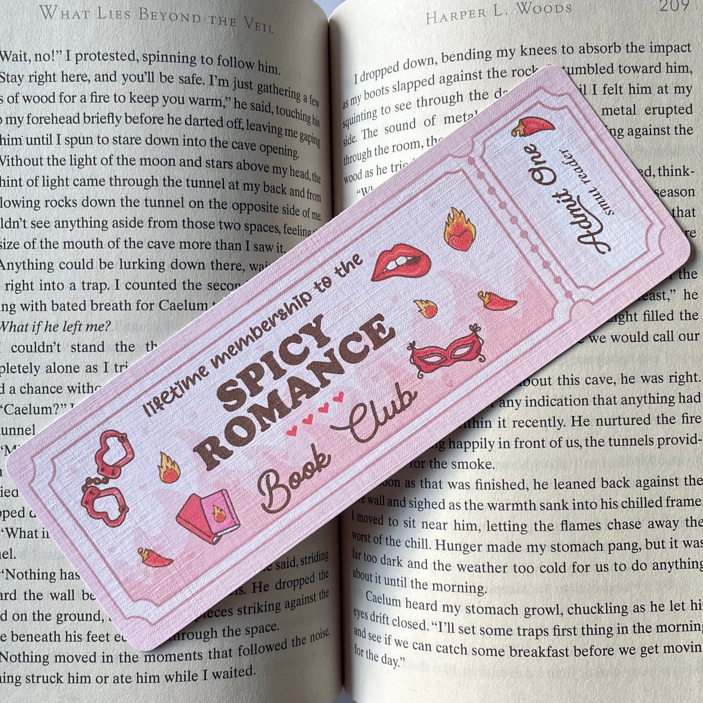 Spicy Romance Book Club Bookmark