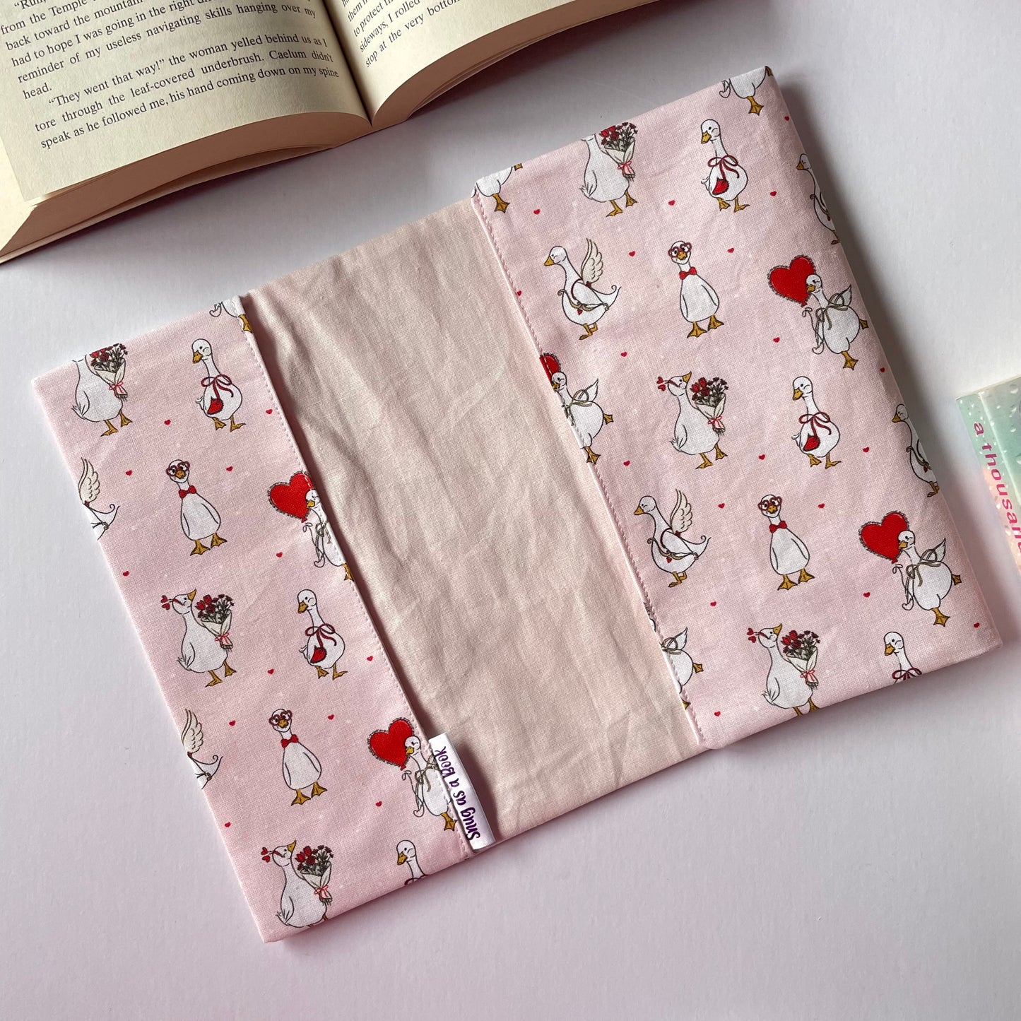 Romance Goose Fabric Dust Jacket