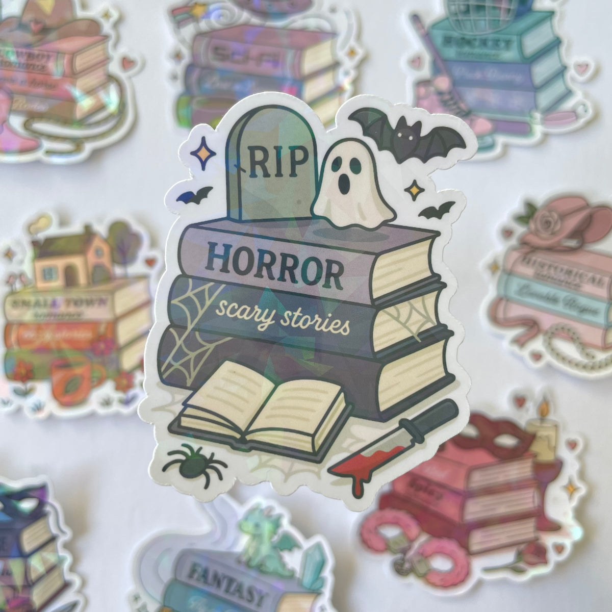 Book Stack Genre Stickers