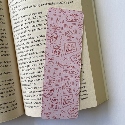 Romance Tropes Bookmark