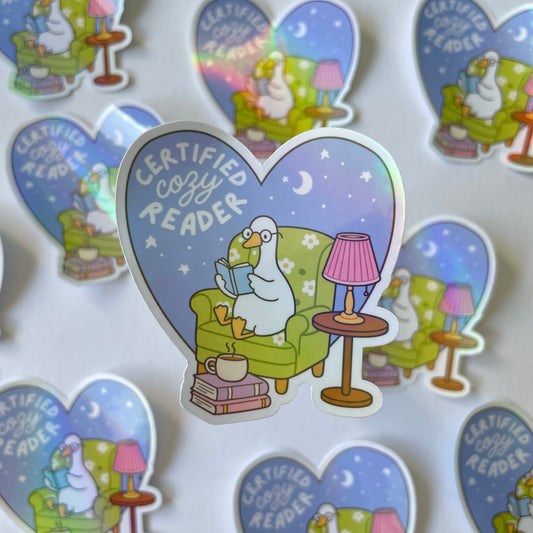 Reading Goose Sticker