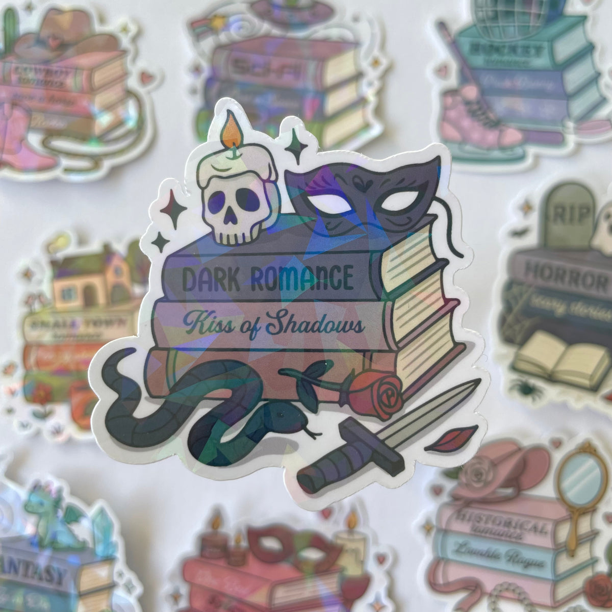 Book Stack Genre Stickers