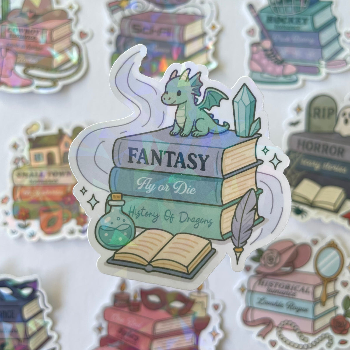 Book Stack Genre Stickers