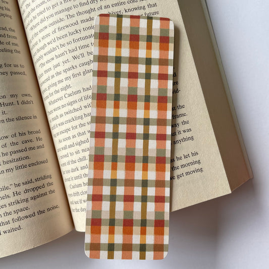 Autumn Plaid Bookmark