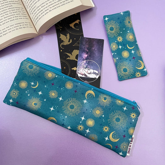 Blue Lunar Bookmark Case