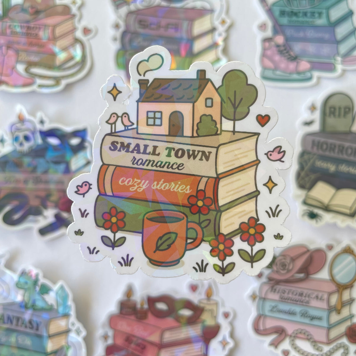 Book Stack Genre Stickers