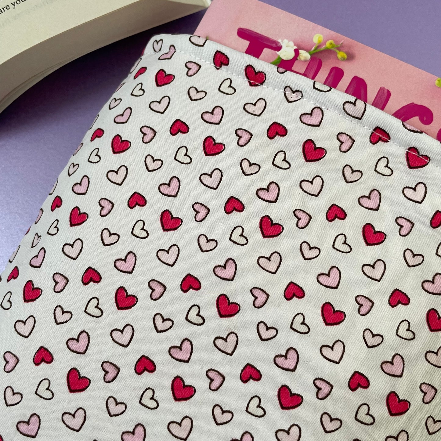 Heart Print Book Sleeve