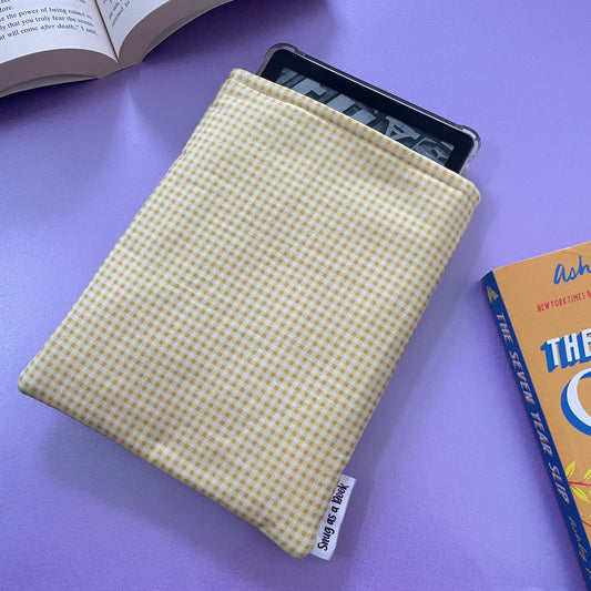 Yellow Gingham Kindle Sleeve