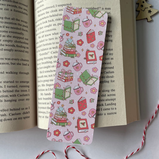 Pink Christmas Bookmark
