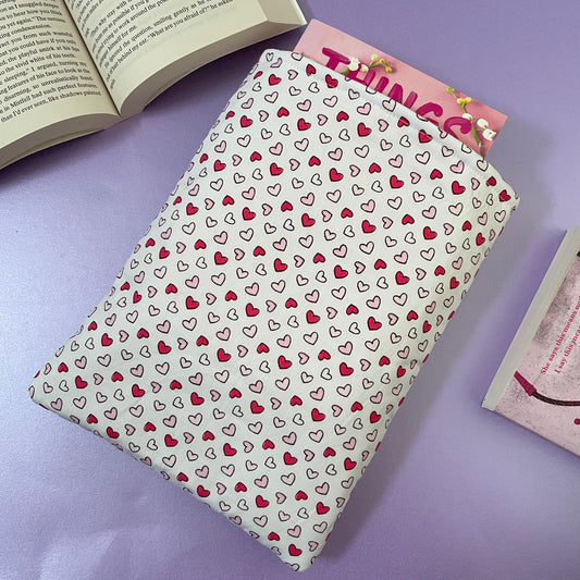 Heart Print Book Sleeve