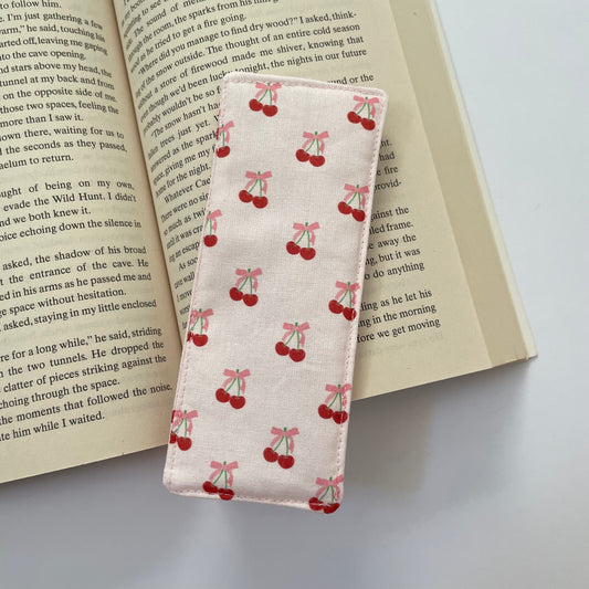 Cherry Fabric Bookmark